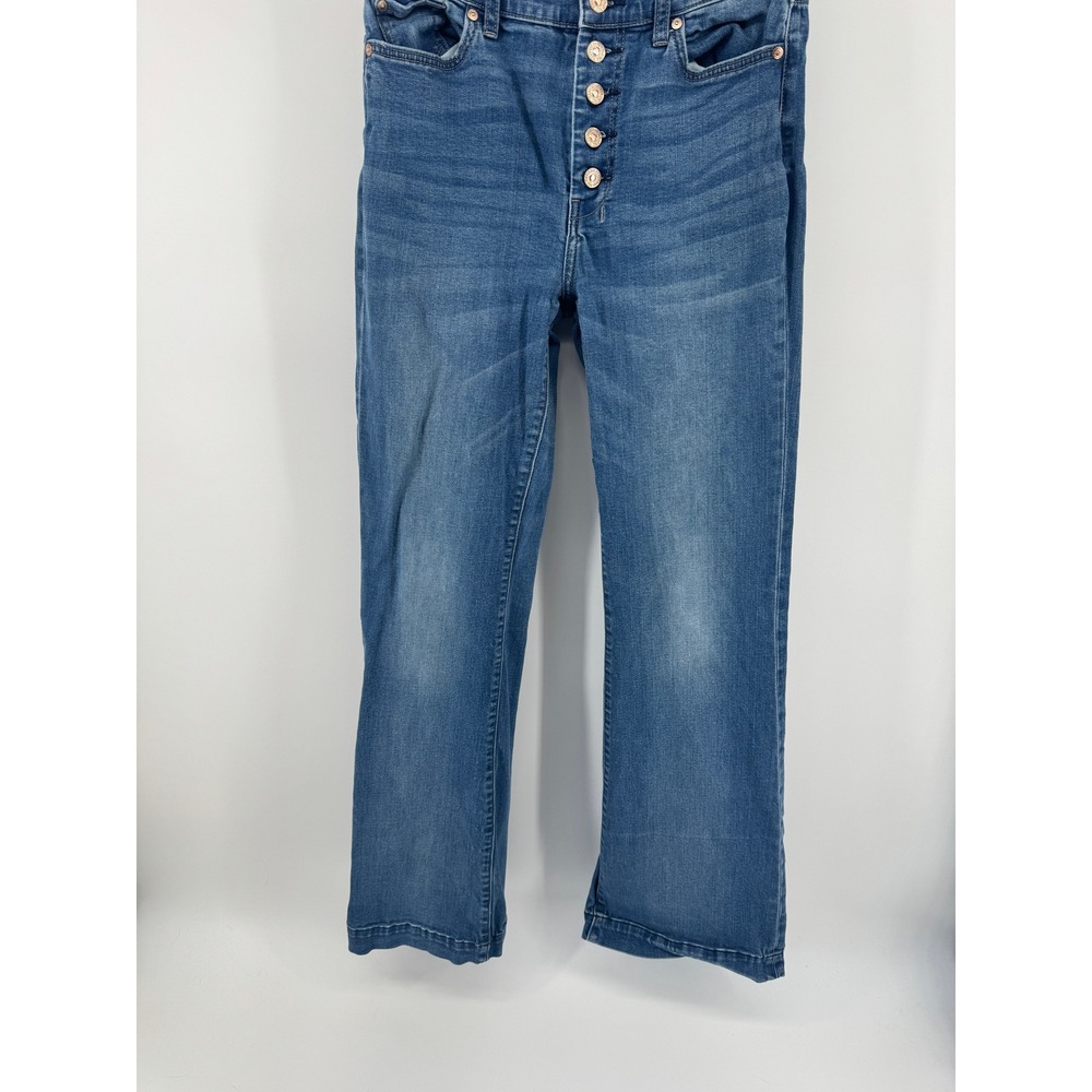 7 For All Mankind Dojo High Waisted Button Fly Flare Leg Women Size 30